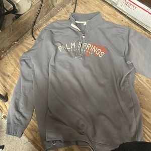 Grey Palm Springs California men’s pullover sweatshirt